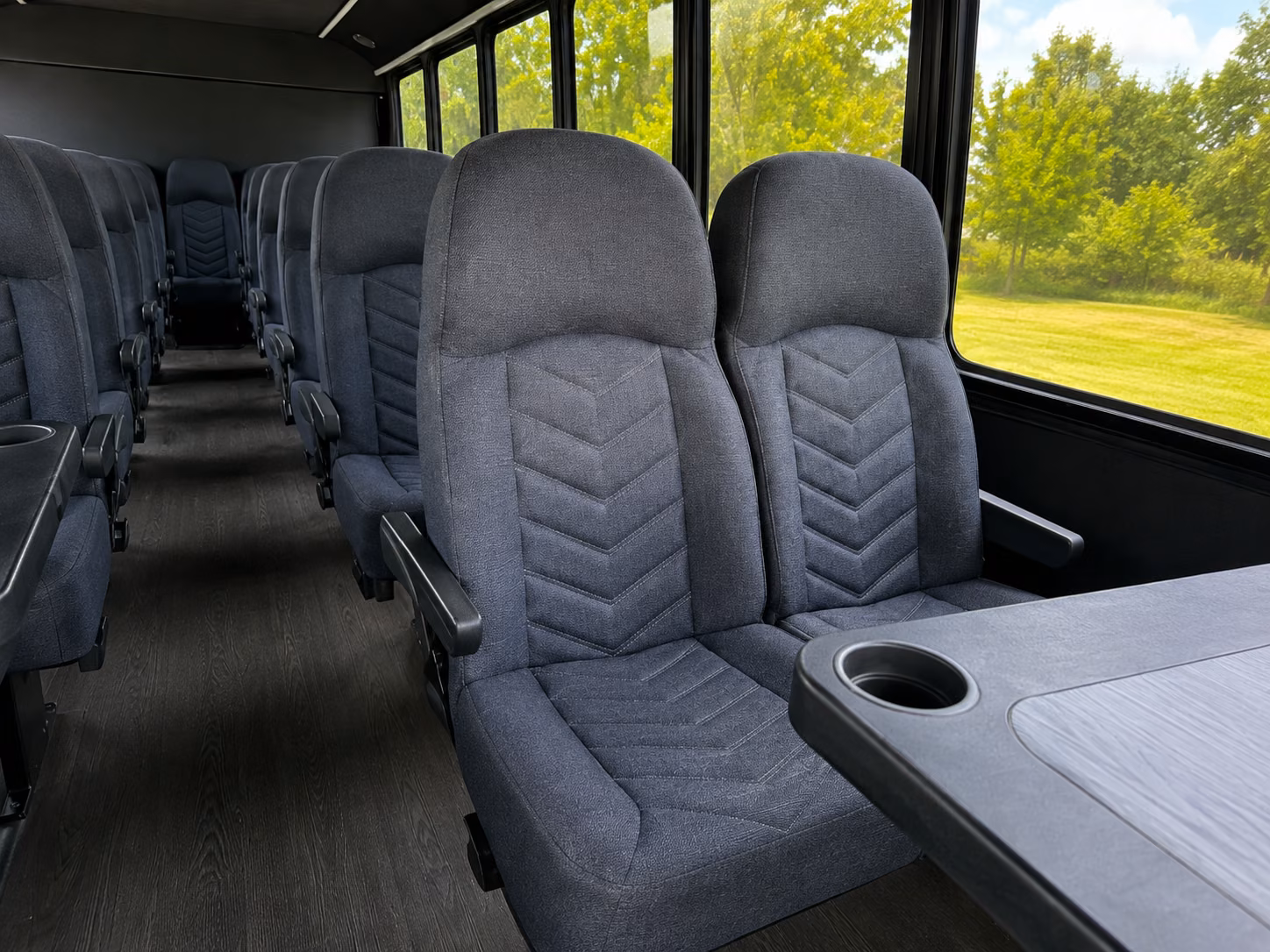 plantation 15 passenger minibus interior