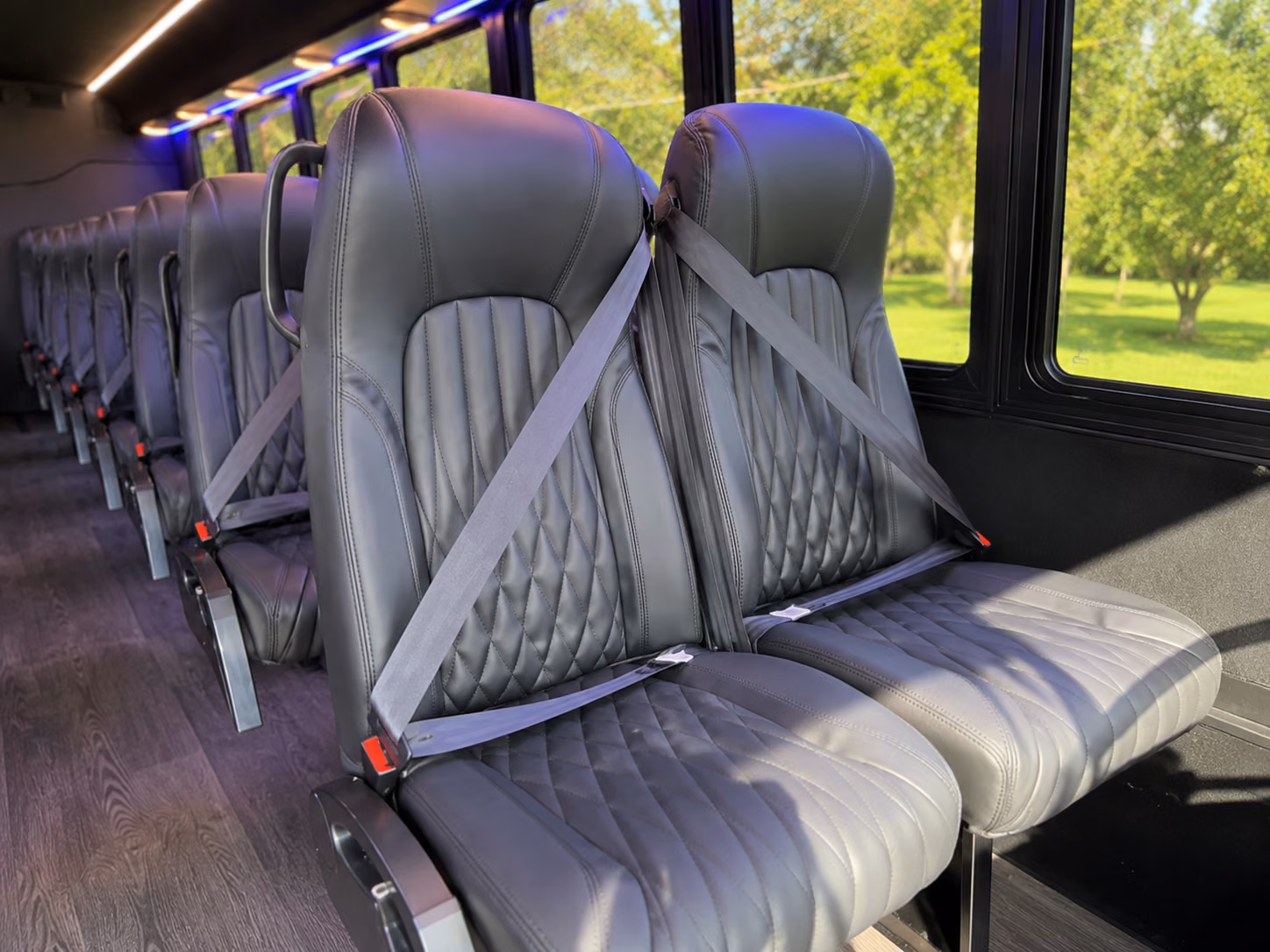 plantation 18 passenger minibus inside