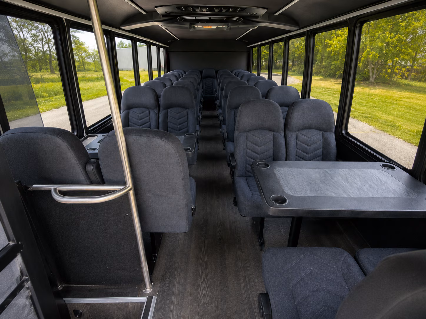 plantation 20 passenger minibus interior