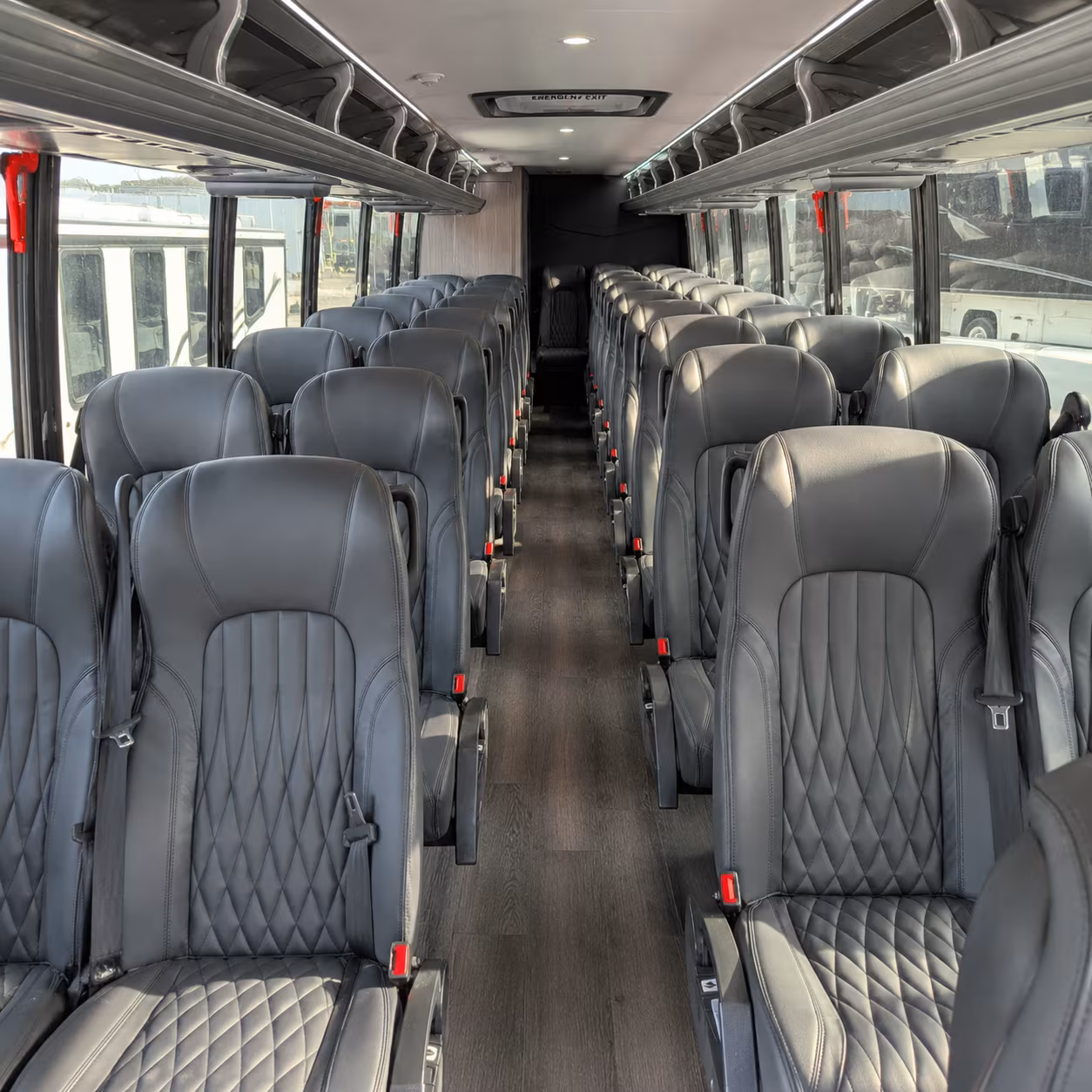 plantation 28 passenger minibus interior