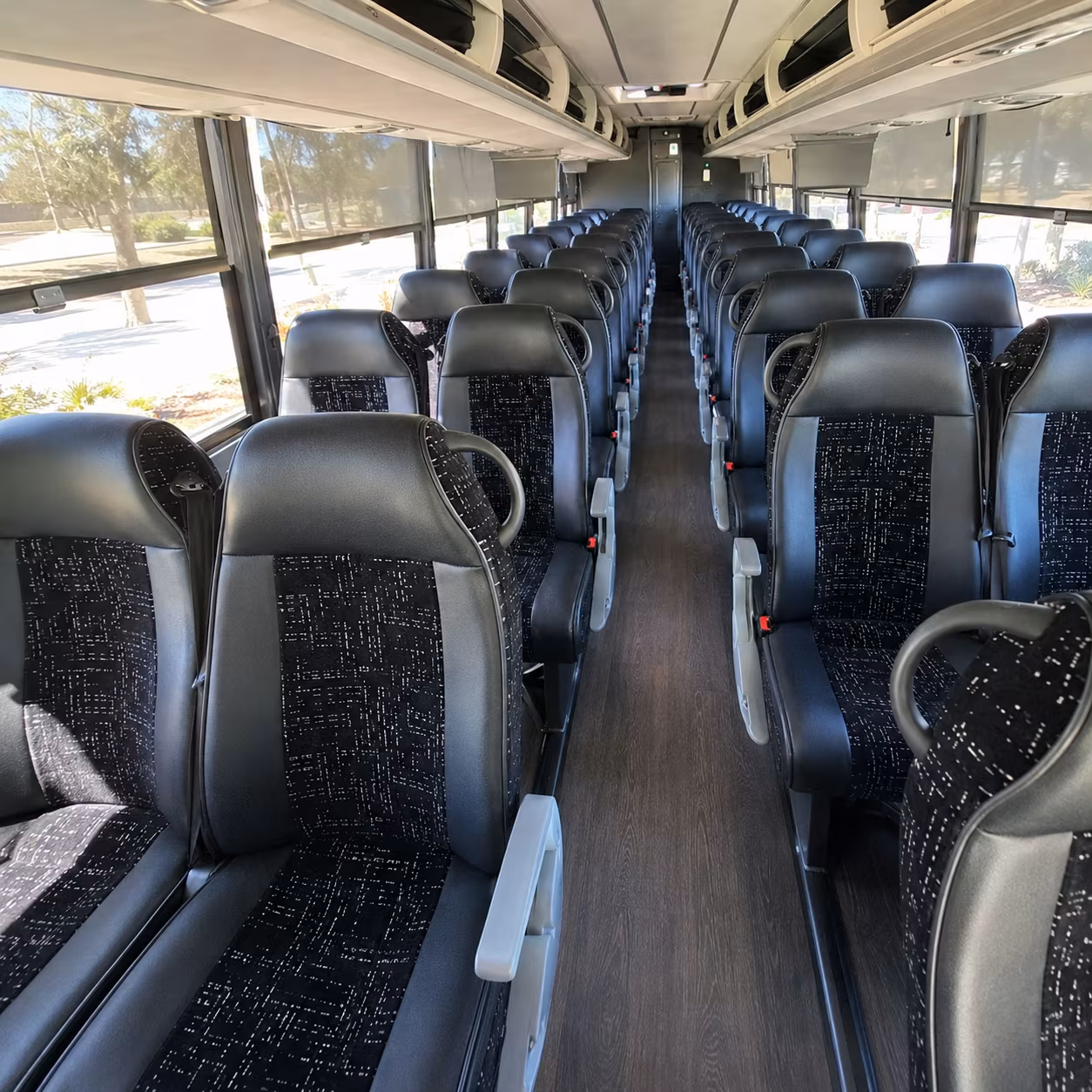 plantation 56 passenger charter bus interior