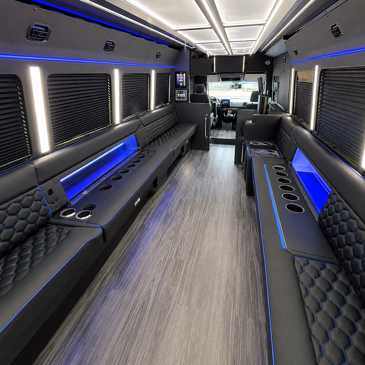 plantation party bus rentals inside