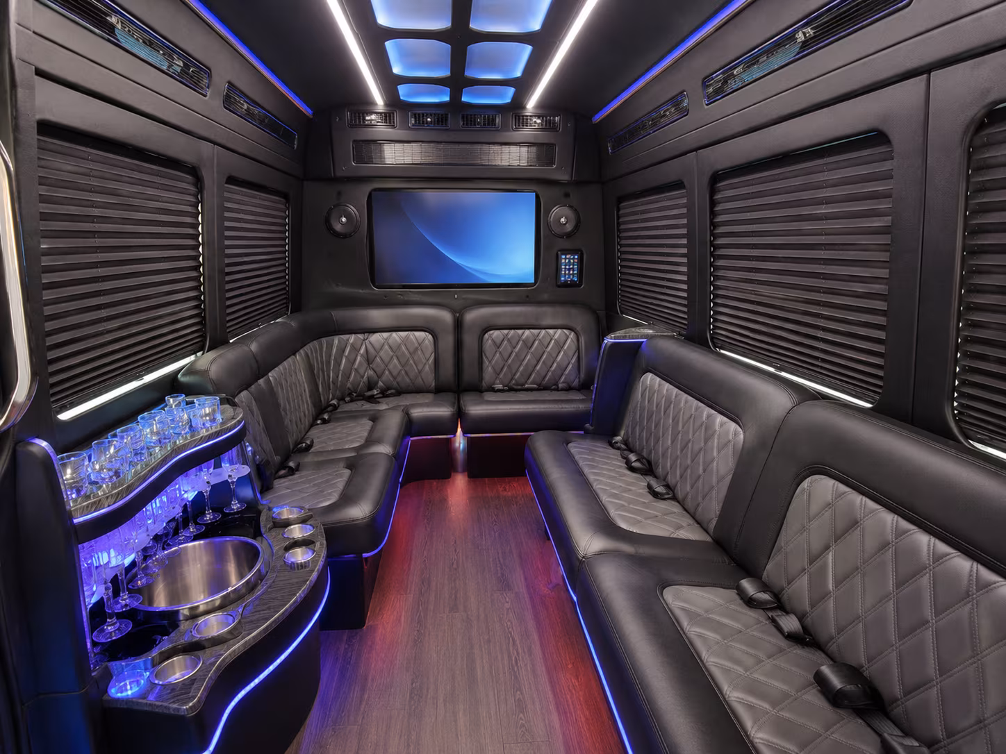 plantation sprinter limousine inside